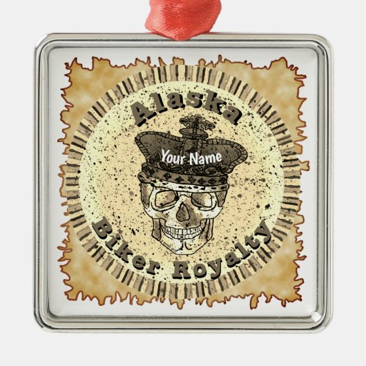 Alaska Biker  Metalen Ornament (Voorkant)