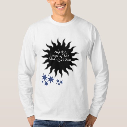 Alaska Black Midnight Sun Art T-shirt (Voorkant)
