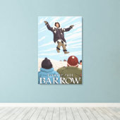 Alaska Blanket Toss - Barrow, Alaska Canvas Afdruk (Insitu (Houten vloer))