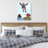 Alaska Blanket Toss - Barrow, Alaska Canvas Afdruk (Insitu (Slaapkamer))