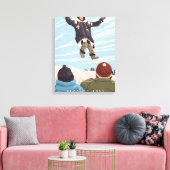Alaska Blanket Toss - Barrow, Alaska Canvas Afdruk (Insitu (Woonkamer))