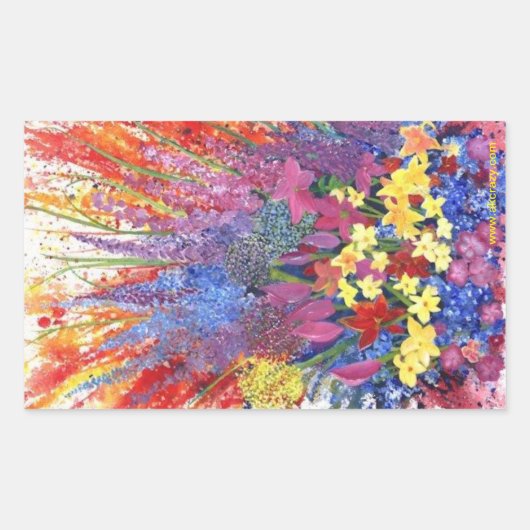 Alaska bloemenexplosie sticker (Voorkant)