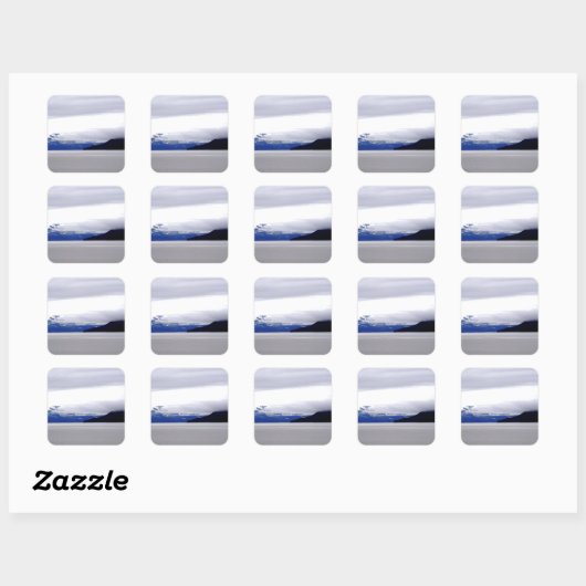 Alaska Blues Vierkante Sticker (Vel)