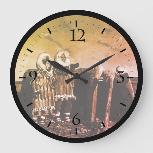  Alaska Bont bekleed eskimo arctische sod igloo Wa Grote Klok (Voorkant)