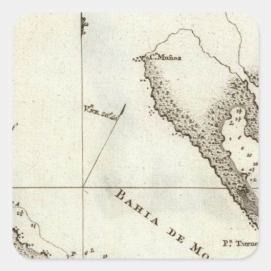Alaska Book Map Vierkante Sticker (Voorkant)