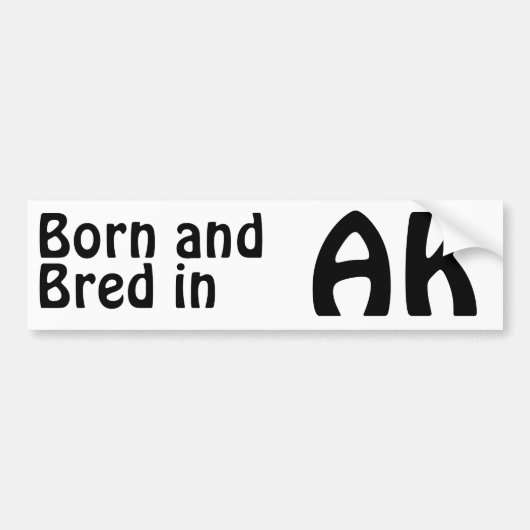 Alaska Bred (Bumper) Sticker (Voorkant)