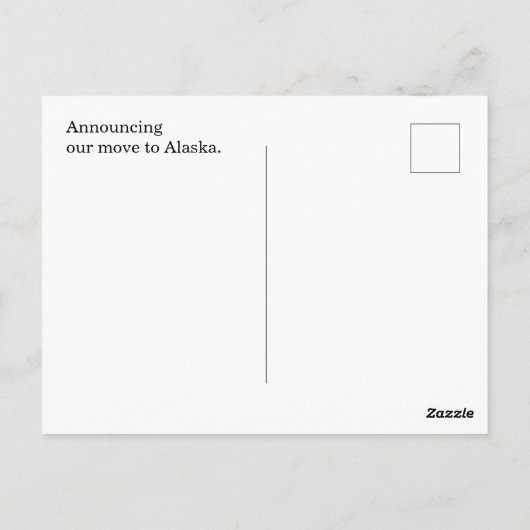 Alaska Briefkaart (Achterkant)