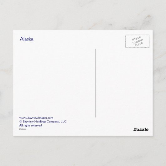 Alaska Briefkaart (Achterkant)
