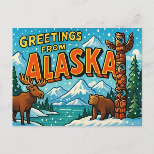 ALASKA-Briefkaart Briefkaart (Voorkant)