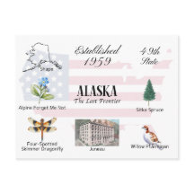 Alaska Briefkaart | Thema's en oriëntatiepunten ve