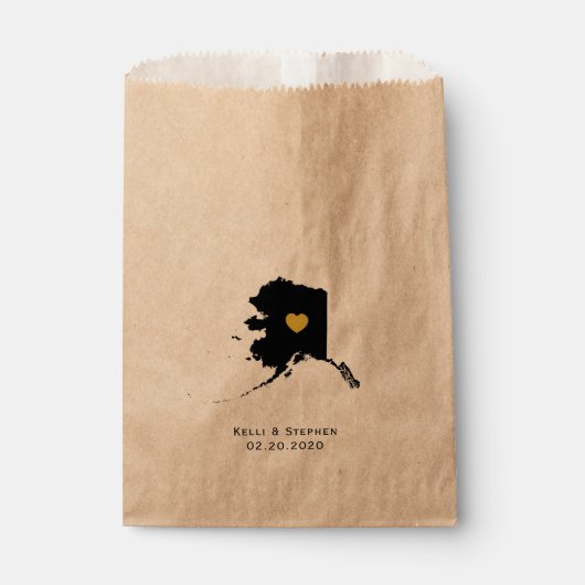 Alaska bruiloft gunst trakteren zakken, papieren g bedankzakje (Voorkant)