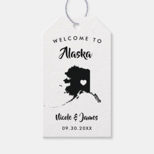 Alaska bruiloft welkomsttas Labels voor hotelgaste Cadeaulabel