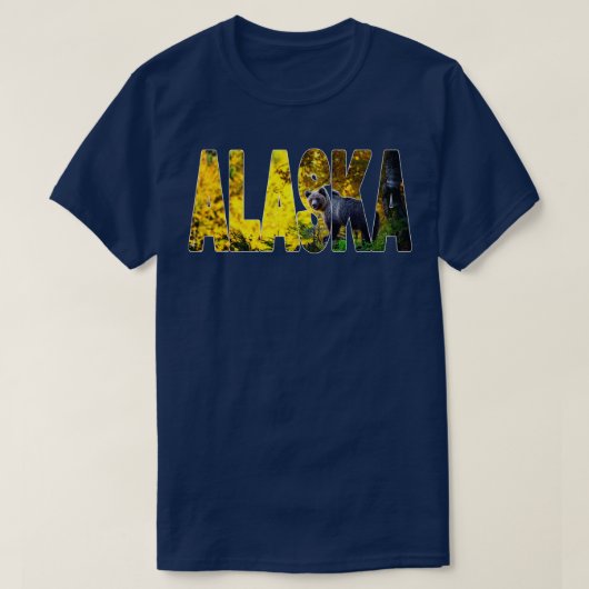 ALASKA Bruin Beer op de Hunt USA TShirt (Design voorkant)