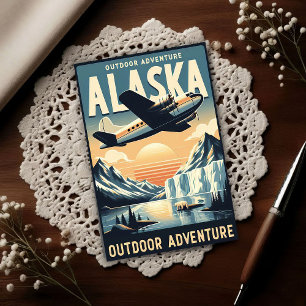 Alaska Buitenlucht Avontuur Vintage Reis Briefkaart