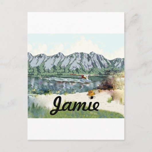 Alaska Bush-vliegtuig en visreis Briefkaart (Voorkant)