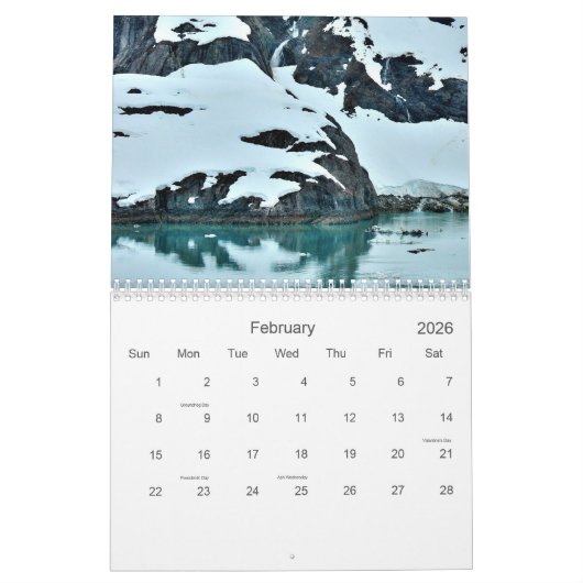 Alaska Calendar for 2026 Kalender (Feb 2026)