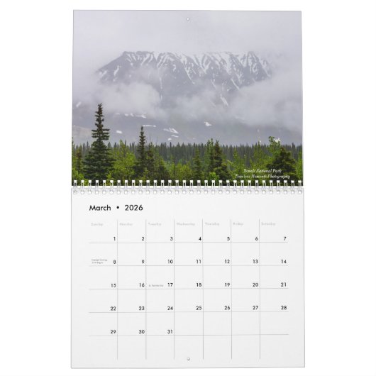 Alaska Calendar Kalender (Mar 2026)