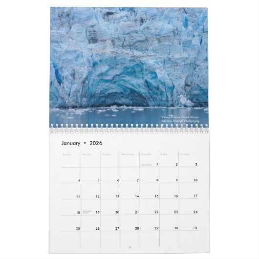 Alaska Calendar Kalender (Jan 2026)