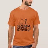 Alaska Camping ligt in een tentenkamp T-shirt (Voorkant)