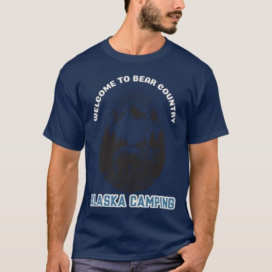 Alaska Camping Welkom bij Beer Country T-shirt (Voorkant)