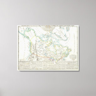 Alaska, Canada, Groenland Canvas Afdruk