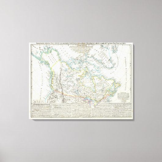Alaska, Canada, Groenland Canvas Afdruk (Voorkant)