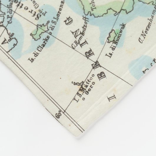 Alaska, Canada, Groenland Fleece Deken (Hoek)