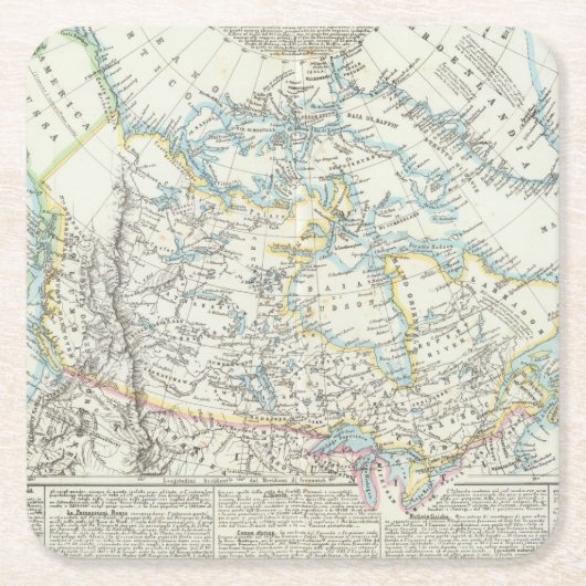 Alaska, Canada, Groenland Kartonnen Onderzetters (Voorkant)