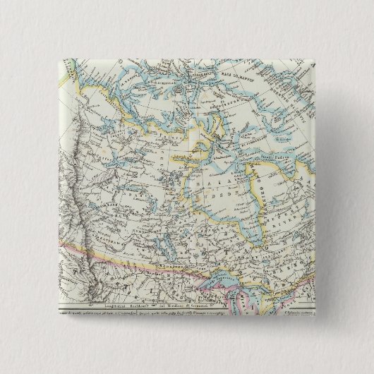 Alaska, Canada, Groenland Vierkante Button 5,1 Cm (Voorkant)