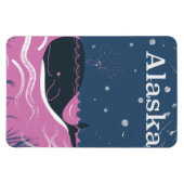 Alaska Cartoon walvisreisposter Magneet (Horizontaal)
