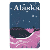Alaska Cartoon walvisreisposter Magneet (Verticaal)