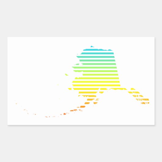 alaska chill fade rechthoekige sticker (Voorkant)