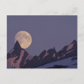 Alaska, Chugach Mountains Full moon stijgt Briefkaart (Voorkant)