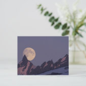 Alaska, Chugach Mountains Full moon stijgt Briefkaart (Staand voorkant)
