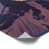 Alaska, Chugach Mountains Full moon stijgt Poster (Hoek)