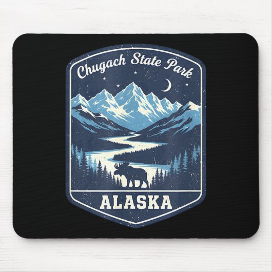 Alaska chugach staatspark moose berg rivier muismat (Voorkant)