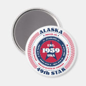 Alaska Circle Typography Souvenir Magnet (Voorkant / Achterkant)