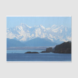 Alaska Coast Mountains Ocean Foto Tissuepapier