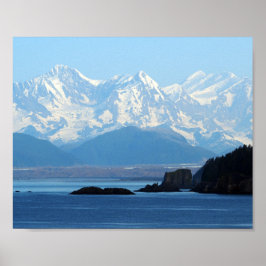 Alaska Coast Mountains Ocean Poster