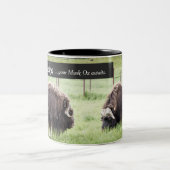 Alaska Coffee Mugs - Musk Ox Awages Tweekleurige Koffiemok (Center)