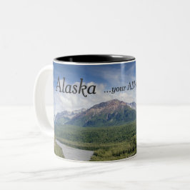 Alaska Coffee Mugs - Uw avontuur wacht Tweekleurige Koffiemok