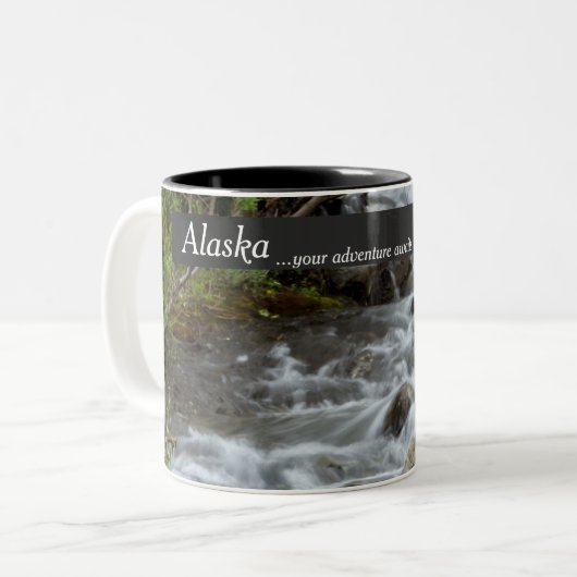 Alaska Coffee Mugs - Waterfall Adventure Tweekleurige Koffiemok (Voorkant links)