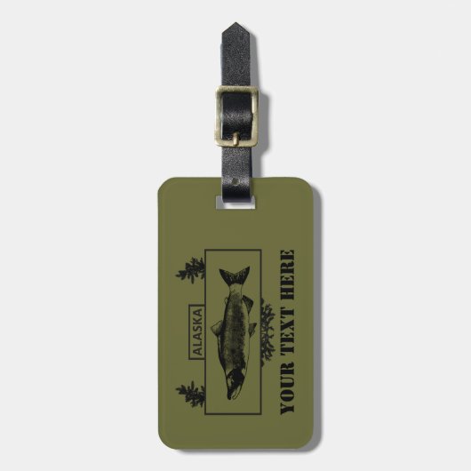 Alaska Combat Fisherman Badge Bagagelabel (Voorkant verticaal)