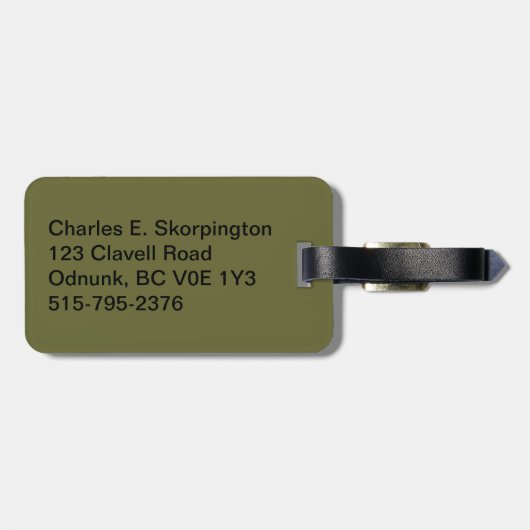 Alaska Combat Fisherman Badge Bagagelabel (Achterkant horizontaal)