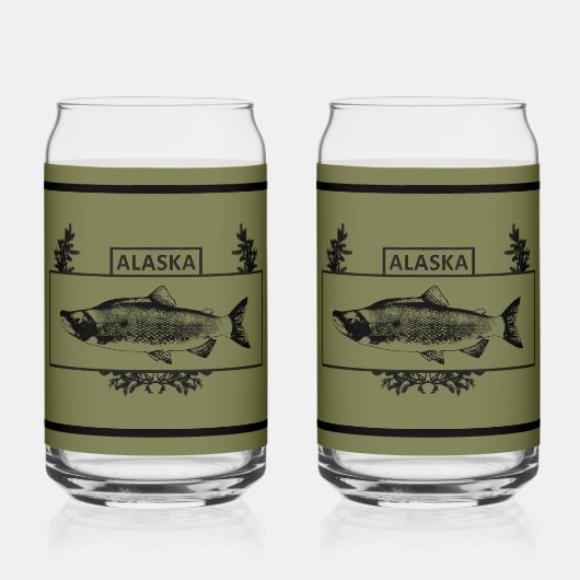 Alaska Combat Fisherman Badge Blikvorm Glas (Voorkant)