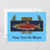 Alaska Combat Fisherman Badge Briefkaart (Voorkant / Achterkant)