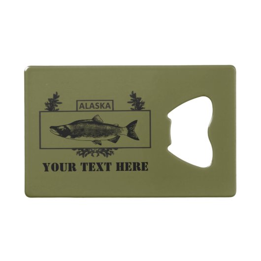 Alaska Combat Fisherman Badge Creditkaart Flessenopener (Voorkant (Horizontaal))