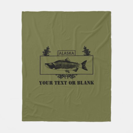 Alaska Combat Fisherman Badge Fleece Deken (Voorkant)