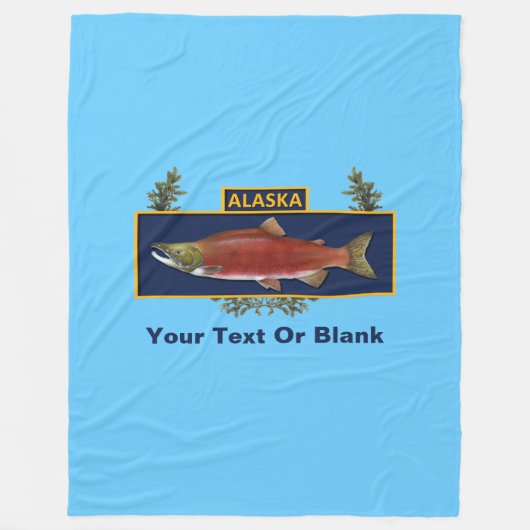 Alaska Combat Fisherman Badge Fleece Deken (Voorkant)