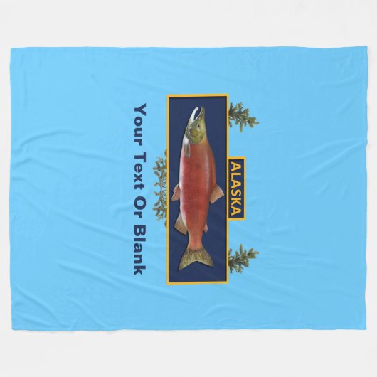 Alaska Combat Fisherman Badge Fleece Deken (Voorkant (Horizontaal))